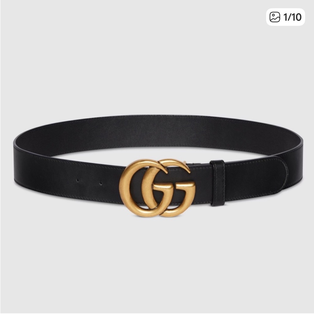 Gucci | Marmont Belt In Black Leather 85-34